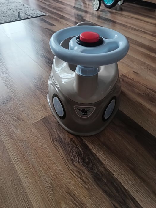 BIG Nocnik Szary New Bobby Car Autko Kierownica nocnik