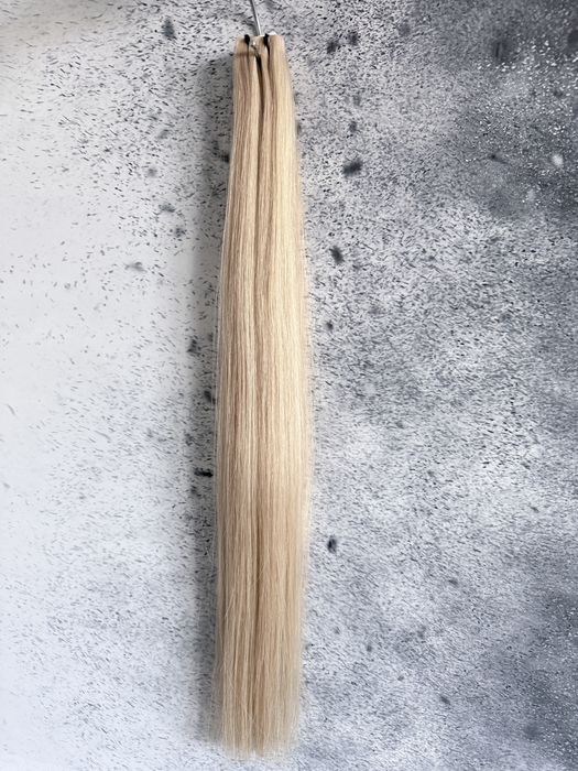 Włosy naturalne długie 50 cm 50g blond refleksy kanapki tape on