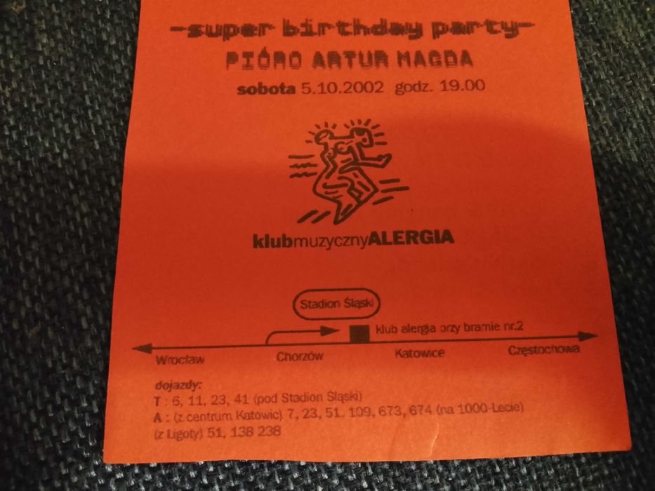 stary bilet na koncert VIP rock noc live dla kolekcjonerów
