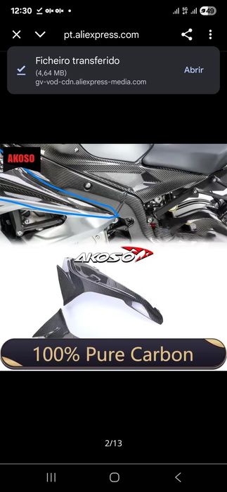 Carenagens 100% fibra de carbono Moto BMW s1000 rr
