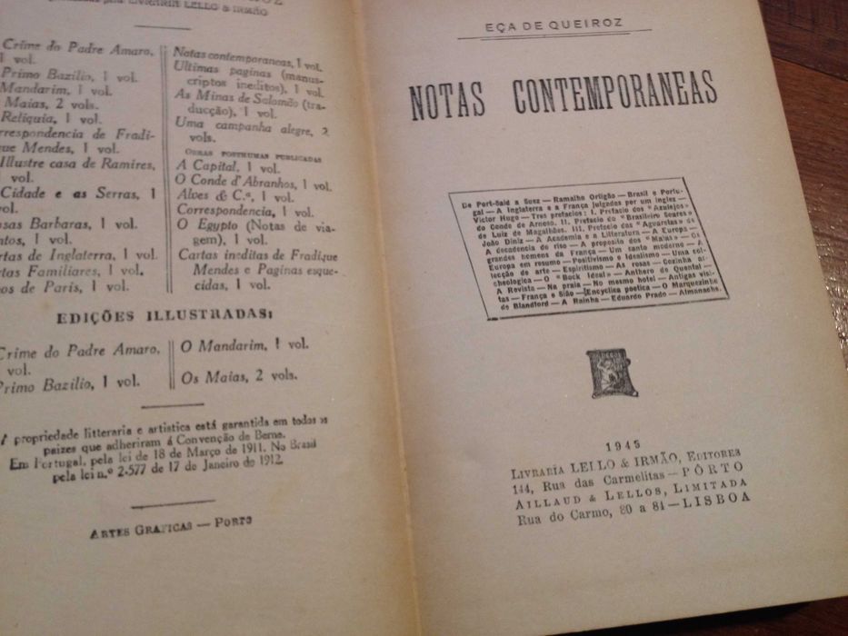 Eça de Queiroz - Notas contemporaneas