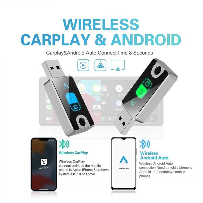 Adapter USB dla bezprzewodowego Carplay i Android Auto