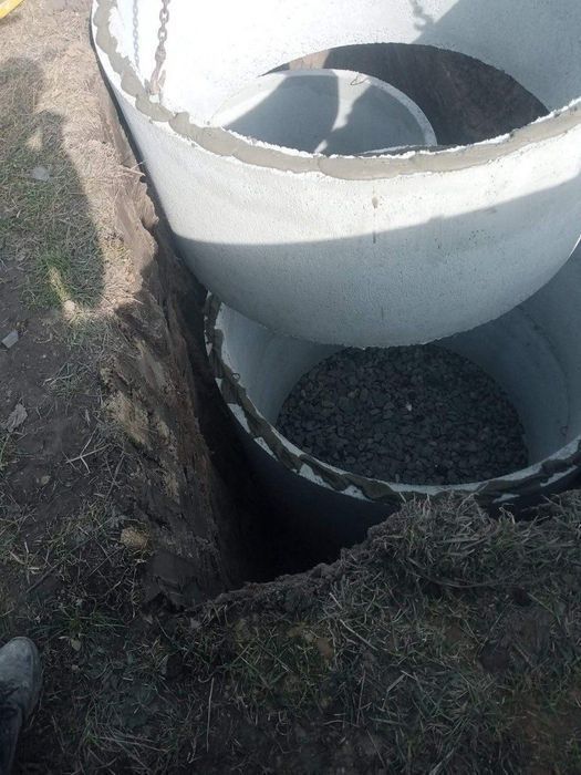 Септик, яма| Каналізація| Бетонні кільця| бетонные кольца, канализация