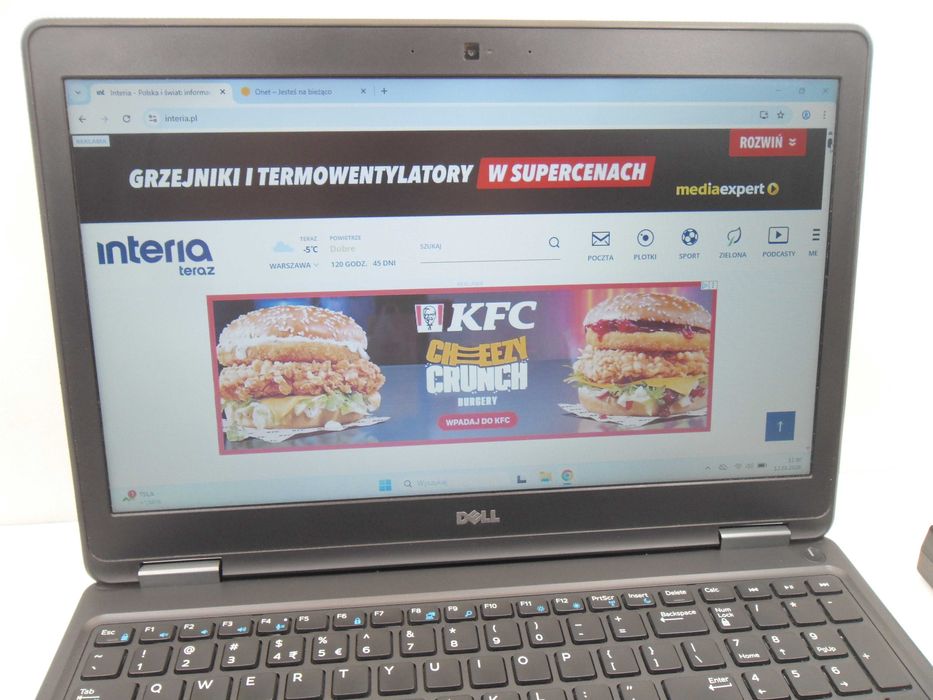 Laptop Dell e5550 biznesowy 15.6 i5/16GB/SSD/W11 Gwar. rok FV23