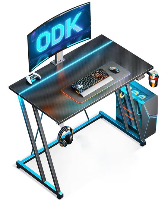 ODK stolik gamingowy z diodami LED, 80 × 50