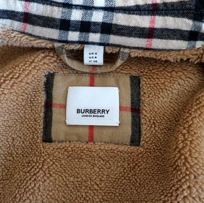 Burberry Vintage Check Shirt Jacket Beige kurtka koszulowa XS
