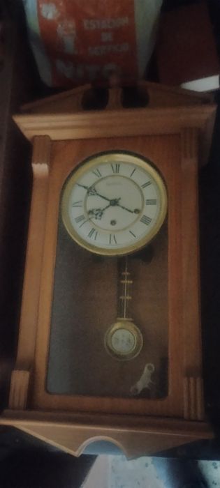Relógio Pêndulo Reguladora Madeira de Carvalho