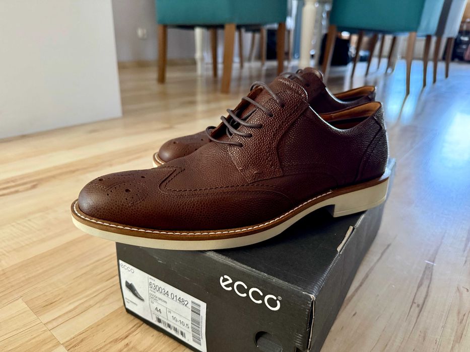 buty Ecco Biarritz 0ksfordy r. 44 , kolor- brązowe, biała podeszwa