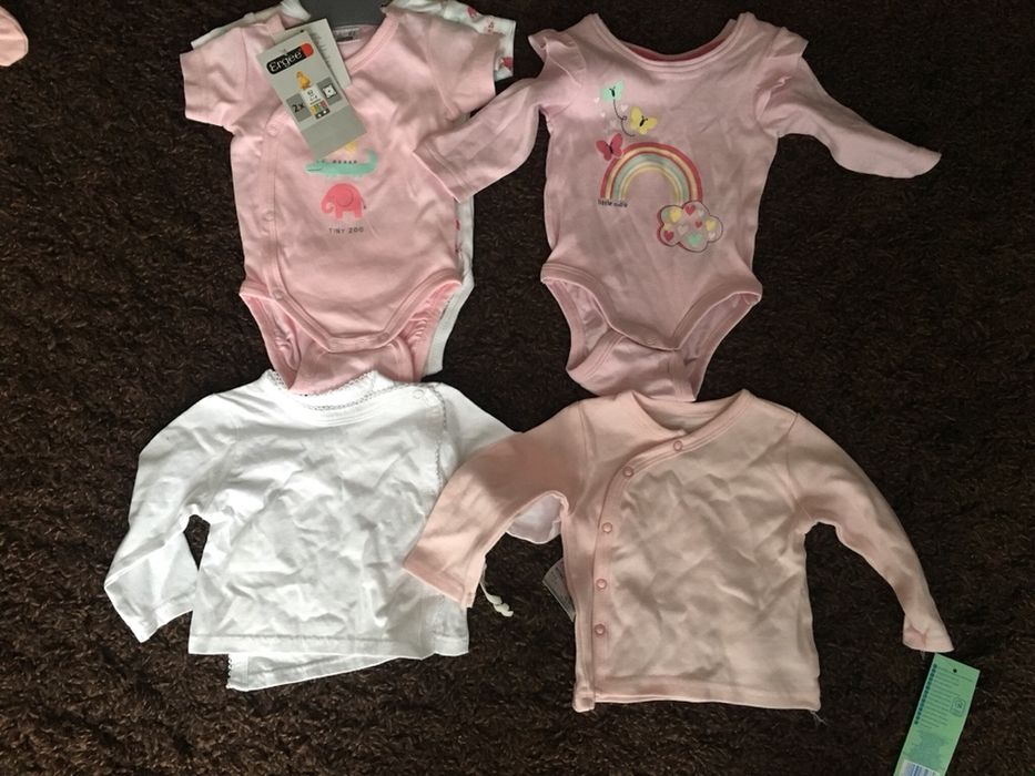 Ubranka 62 nowe dziewczynka body kaftanik