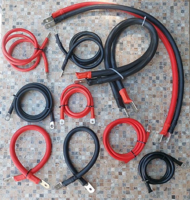 Комплект кабелей для подключения инвертора батареи с клеммами