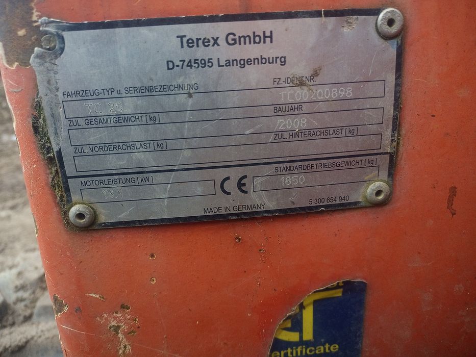 Minikoparka terex tc20 2008r