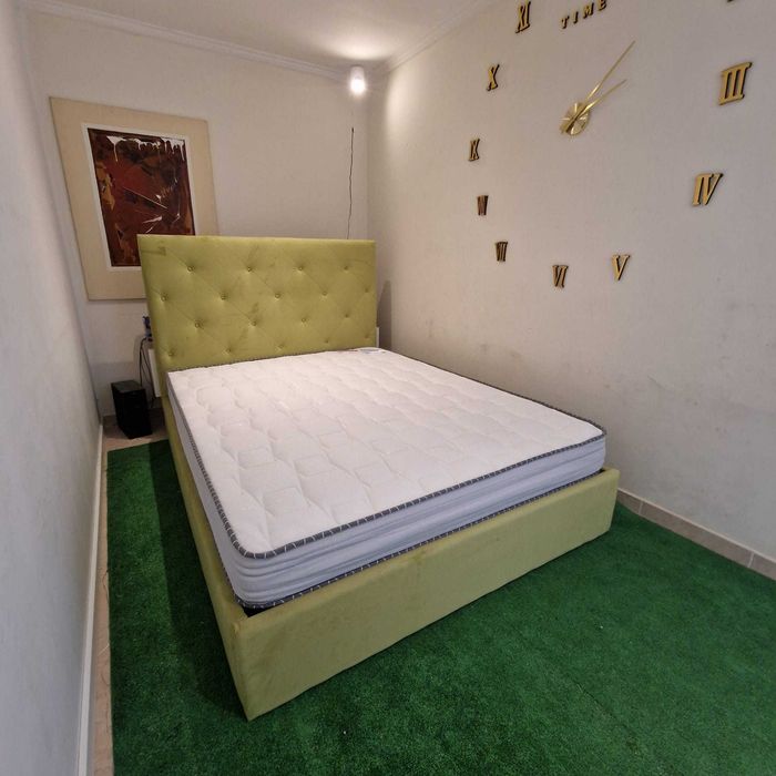 Camas de Casal Estofadas de Luxo 199€ Disp. em Várias Cores! 190x140m!