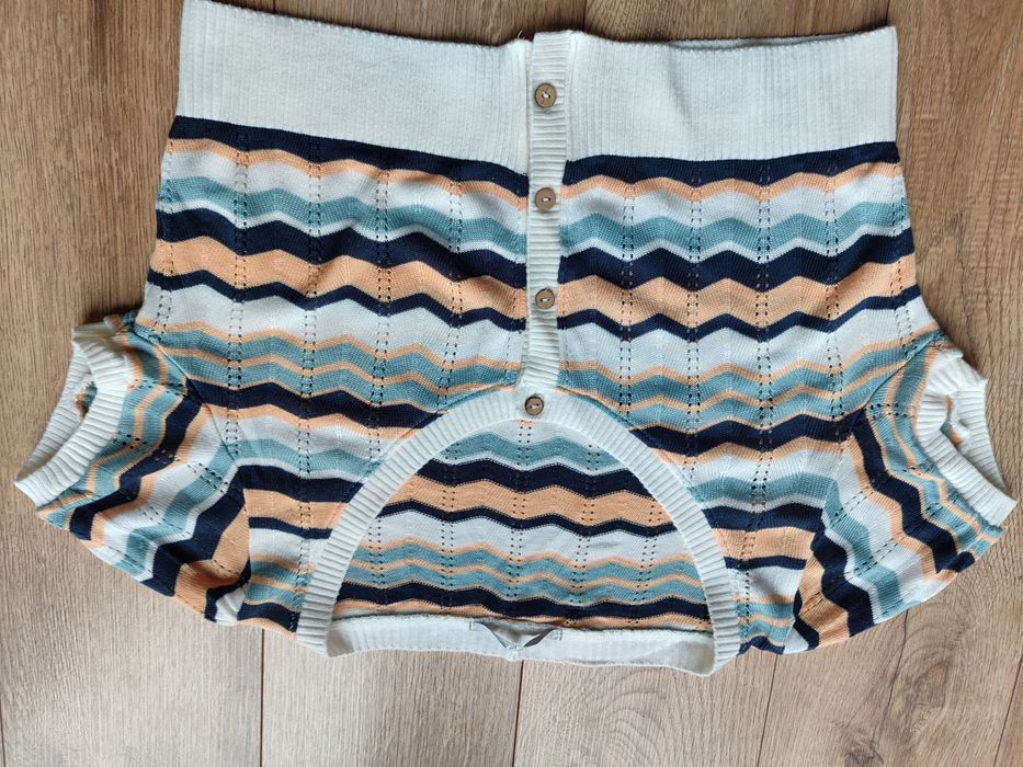 Krótki rozpinany sweter vintage S/M Dolce Vita bolerko, narzutka 36/38