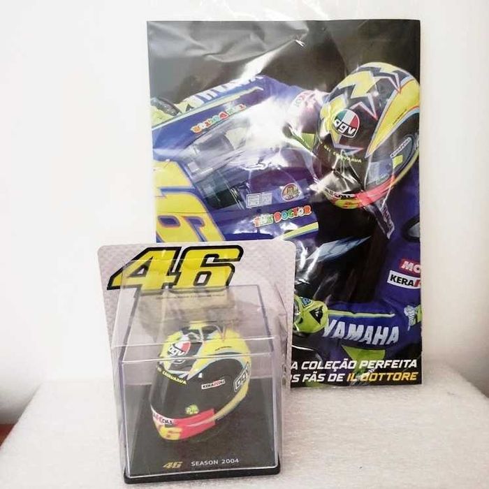 Capacete de Valentino Rossi Planeta DeAgostini Escala 1/5 com revista