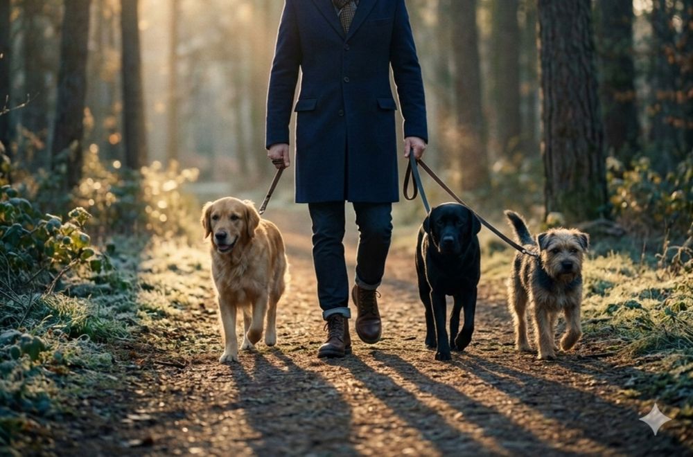 Passeio com cães, dog walking.