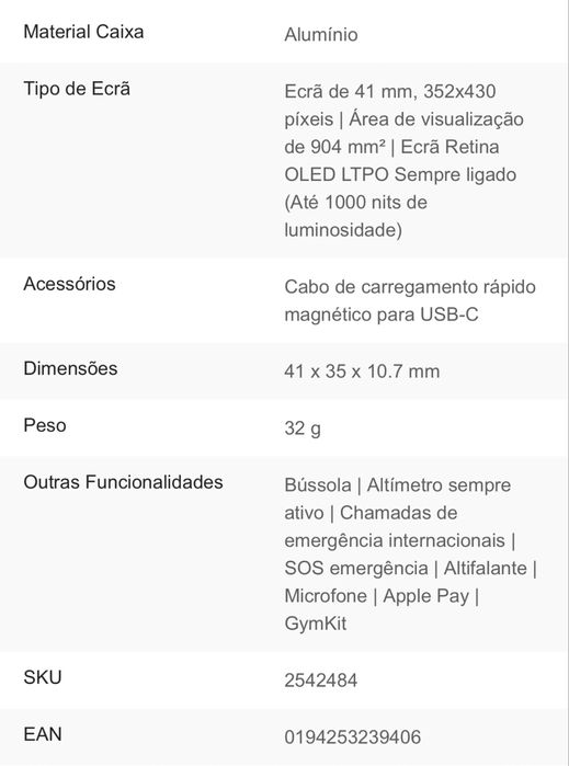 Apple Watch Series 8 GPS 41mm - Cellular - Alumínio Prateado
