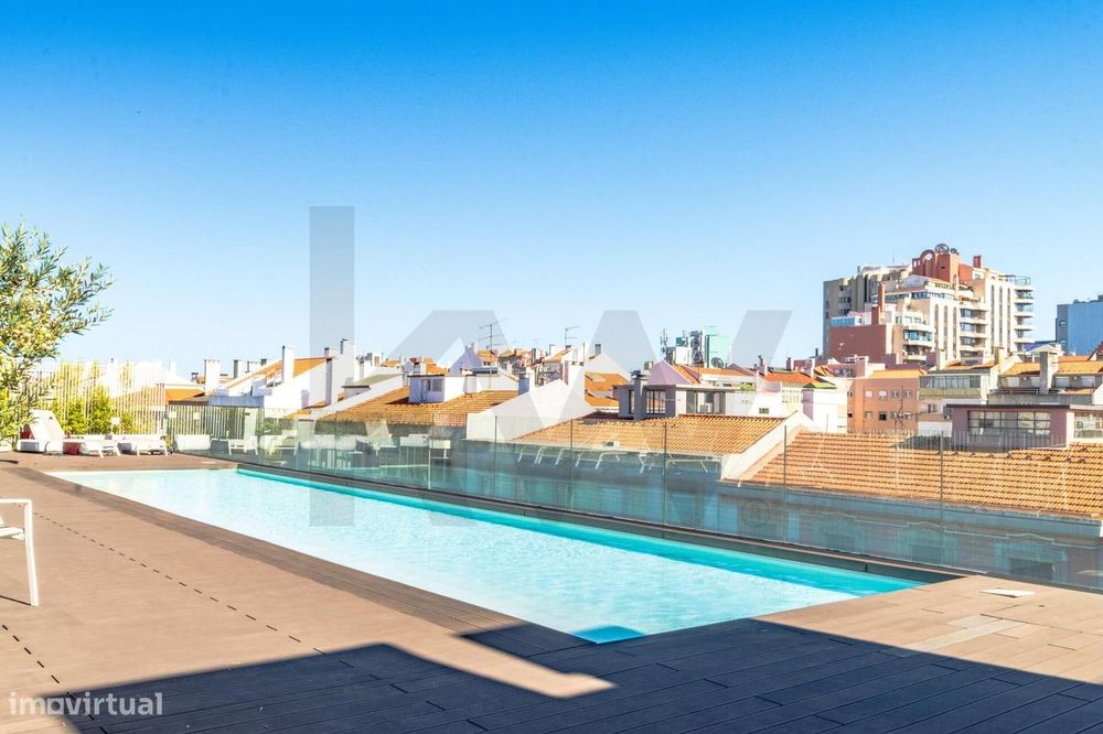 T3 de luxo com piscina e garagem para arrendar no Edificio Lumino