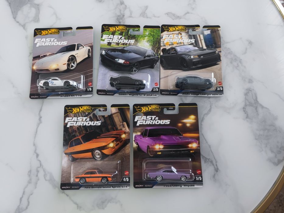 Hot wheels fast furious set rocznik 2024