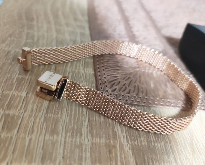 Bransoletka Pandora Reflexions rose gold rozmiar 17