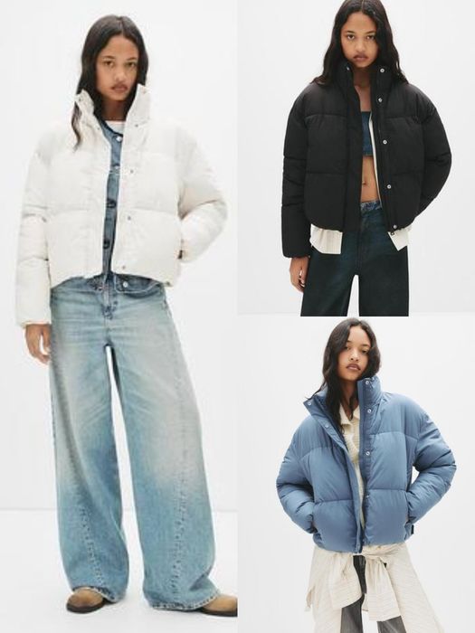 Стьобана куртка Pull&Bear з піднятим коміром