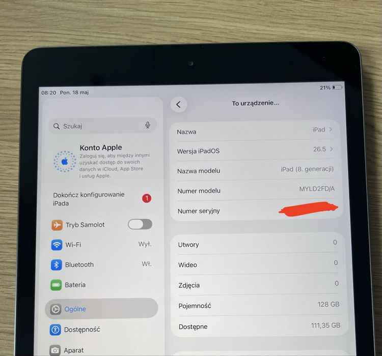 iPad 8 generacji 128GB!