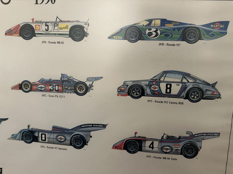 Poster vintage Martini Racing 1968-1990