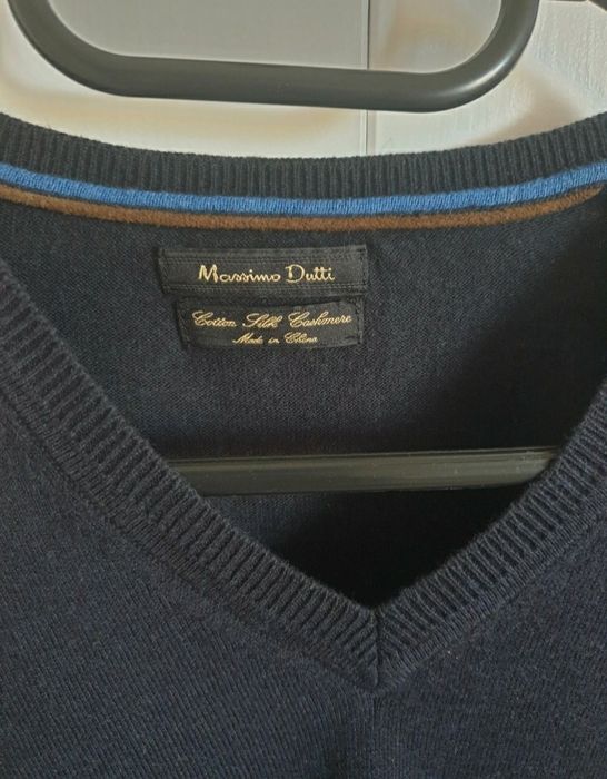 Massimo Dutti Bawełna Jedwab Kaszmir sweter męski L