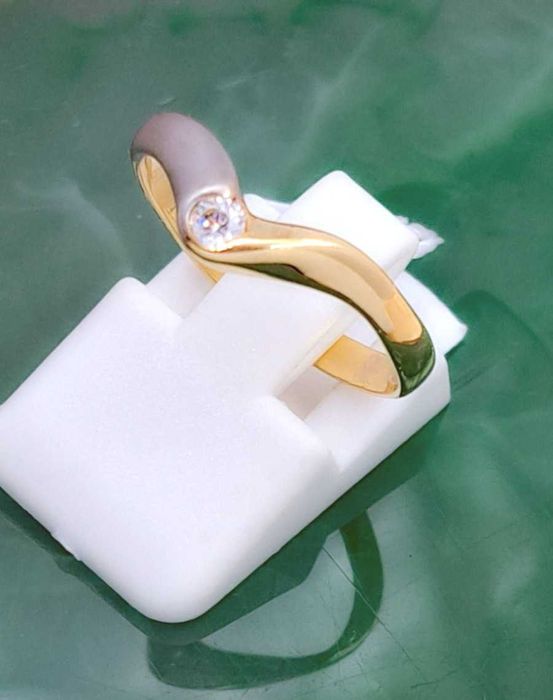 WYPRZEDAŻ !-25% Pierścionek r.14 Złoty pr.585 subtelny Z-836