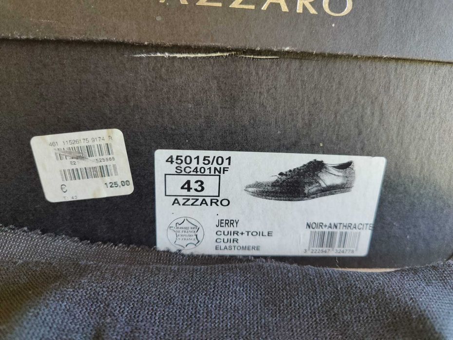 Sapatilhas Azzaro tam. 43 novas