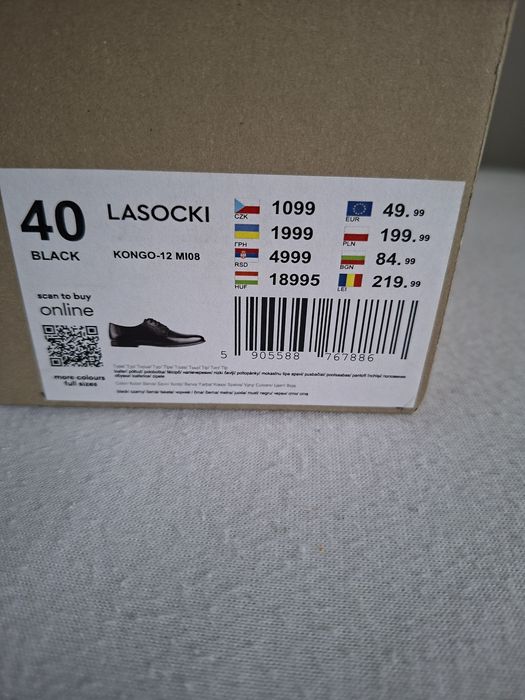 Buty eleganckie Lasocki rozmiar 40 czarne