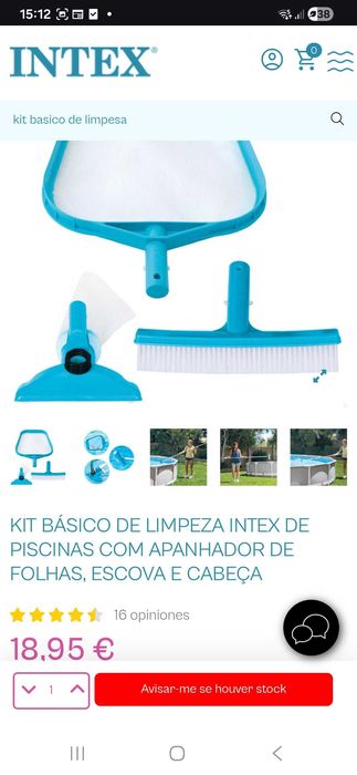 Piscina desmontavel INTEX 3x2x0,75 como nova