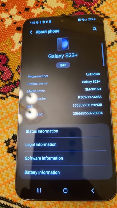 Samsung Galaxy S23+ plus 8/256 USA