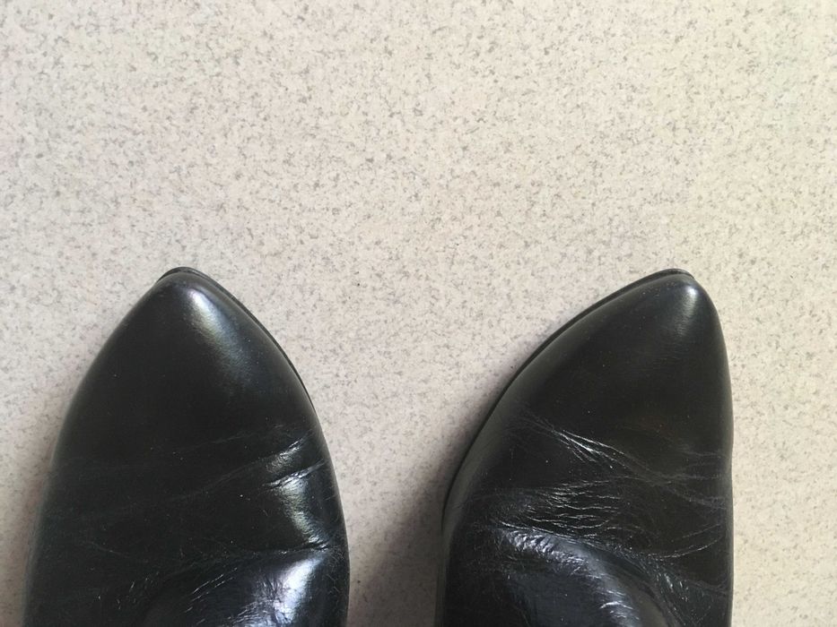 Kozaki skórzane, czarne, skóra, polski producent, rozmiar 37