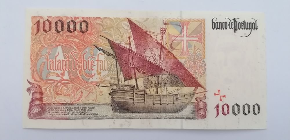 Nota de 10000 escudos infante D Henrique