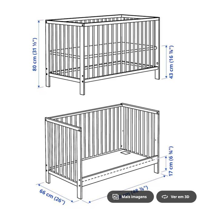 cama de grades GULLIVER Ikea