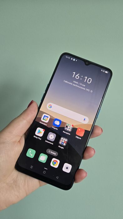 Oppo a91 telefon niebieski