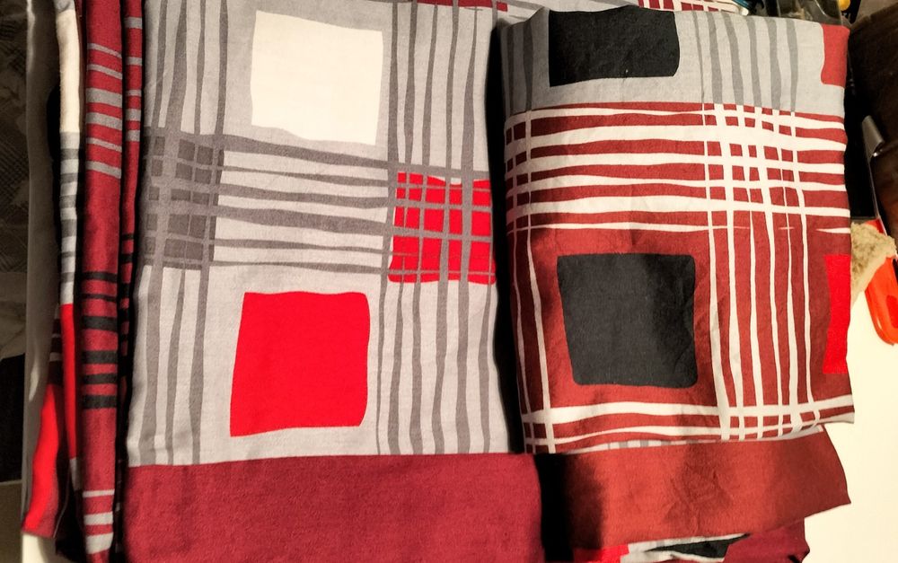 Bawełniana pościel we wzory geometryczne,160x200,2 poszewki 70x80