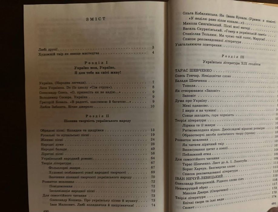 Підручник Українська література 7-й клас 2004