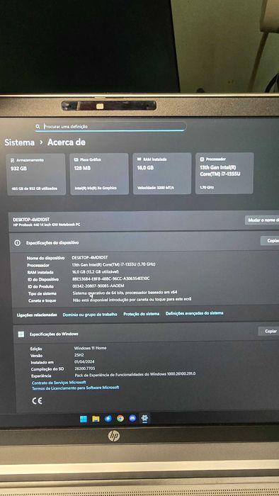 HP ProBook i7 13th Gen, 16GB, SSD 500GB, Estado Novo