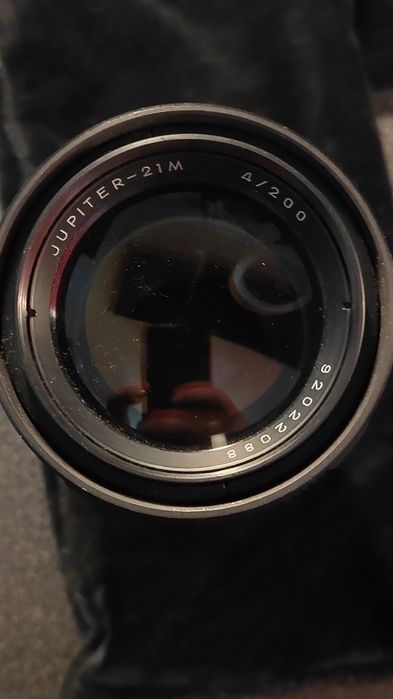 Objetiva Jupiter 200mm F4 - M42 mount + adaptador Canon