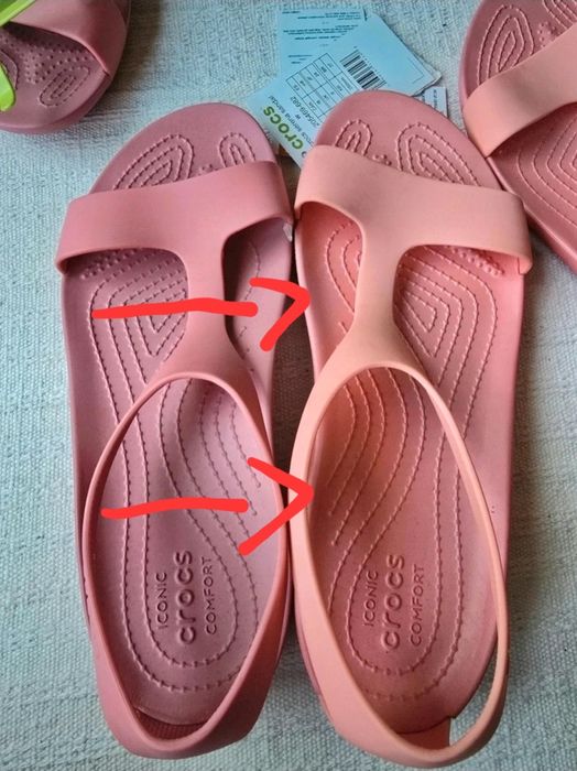 Sandały Crocs serena 40 w9 kolor melon pudrowy koralowy róż