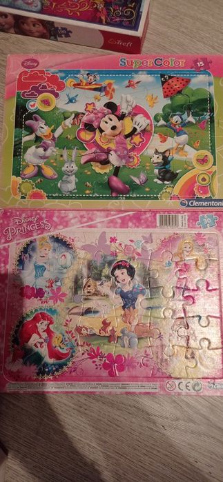 Puzzle księżniczki + myszka Minnie