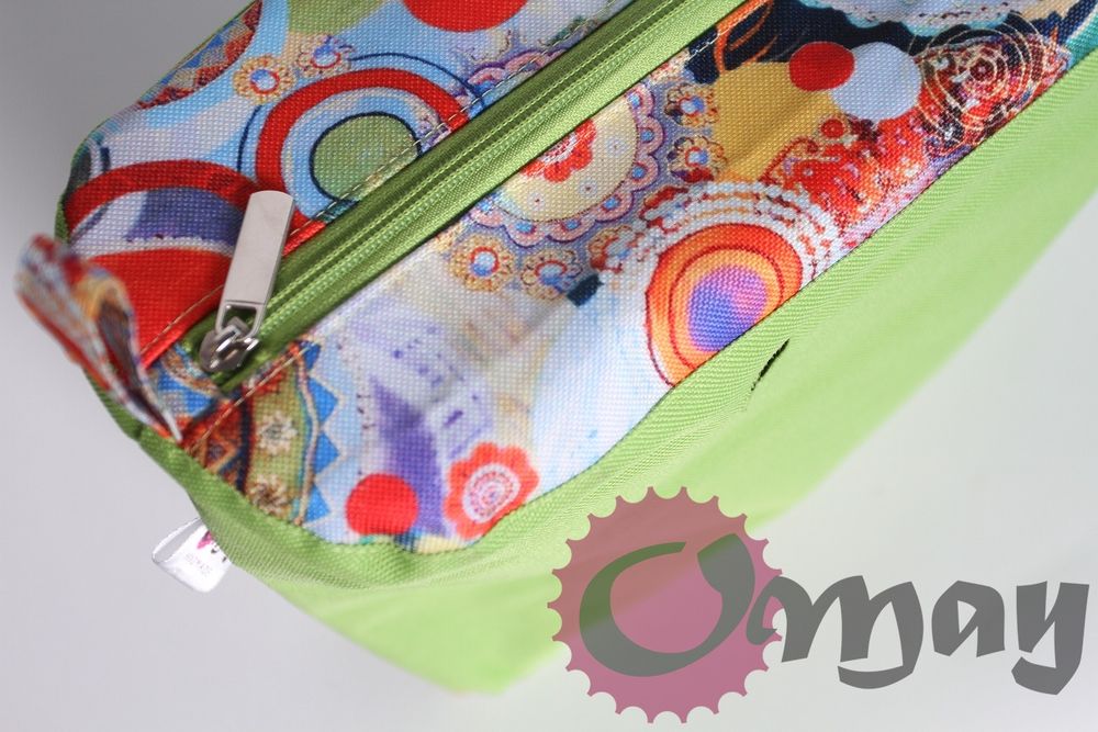 Lekki organizer do OBAG STANDARD abstrakcja zielony limonkowy OMAY