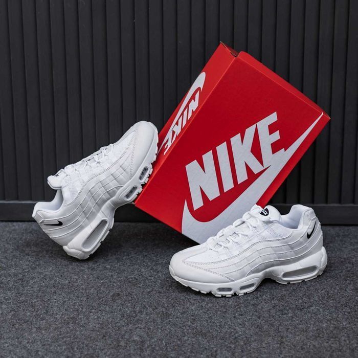 Кросівки Nike Air Max 95 White premium | Кроссовки Найк чоловічі