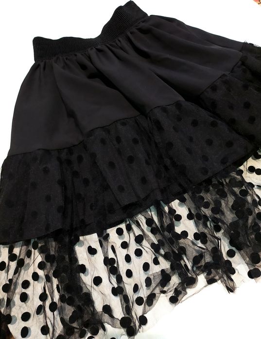 Юбка с фатином , чёрная