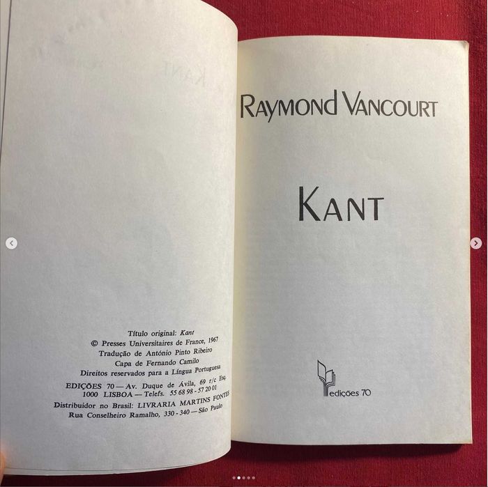 Kant Autor: Raymond Vancourt (portes incluídos)