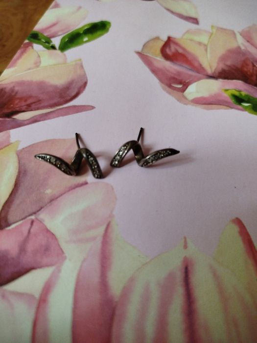 Nowe kolczyki srebrne z cyrkoniami