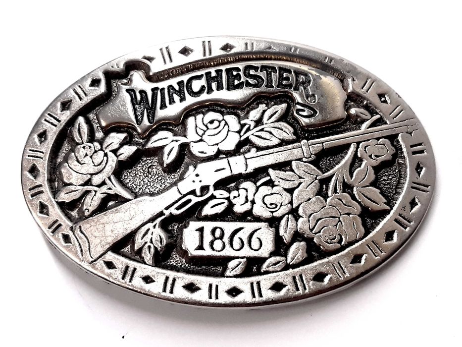 Пряжка Winchester 1866, чрезвычайно редкая винтажная мужская 
пряга