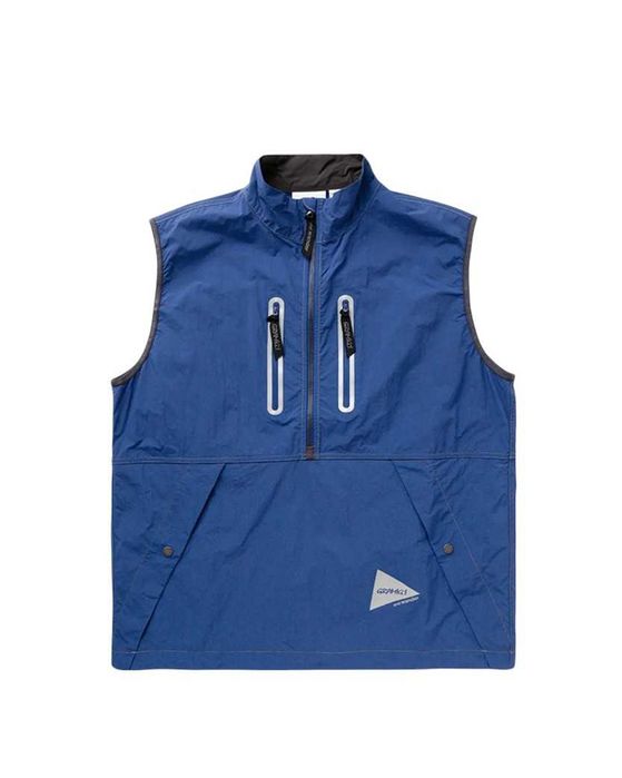 Жилет Gramicci x And Wander Brushed Nylon Vest Blue