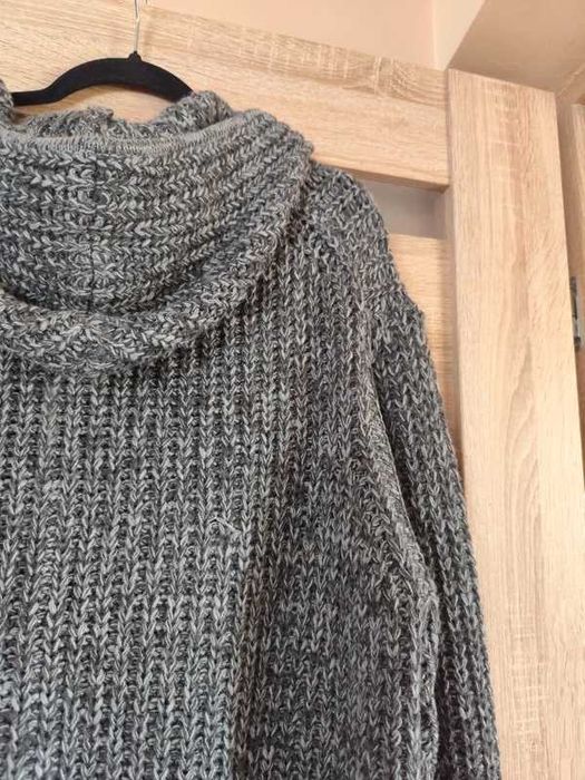 męski szary sweter 4 xl z kapturem ellos
